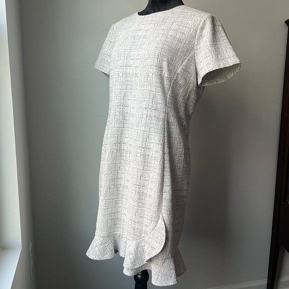 Ann Taylor Dresses & Skirts - NWOT Ann Taylor Textured Cream/Grey Dress